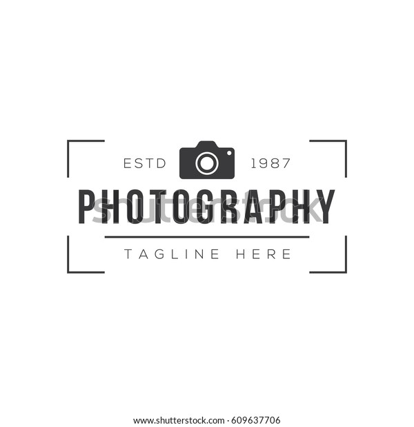 Design Vorlage Fur Vintage Fotografie Logo Stock Vektorgrafik Lizenzfrei