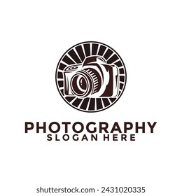 Vintage Photography logo vector, Elegant Camera logo template