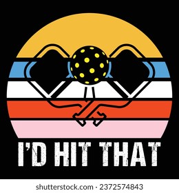 Vintage Pickleball Player Funny Retro Gift T-shirt