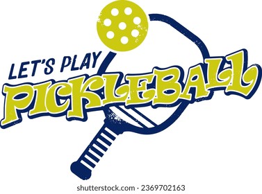 Vintage Pickleball Sport Vector Graphics