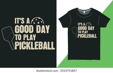 Vintage Pickleball Typography T-shirt Graphic, Pickleball Logo, Sports T-shirt Typography Vector.