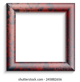 Vintage picture frame on white background