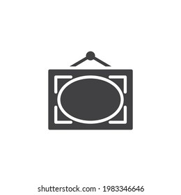 Vintage picture frame vector icon. filled flat sign for mobile concept and web design. Empty photo frame glyph icon. Symbol, logo illustration. Vector graphics