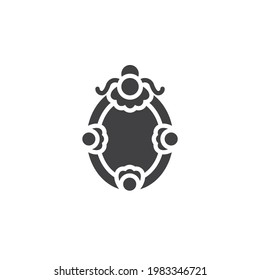 Vintage Bild Rahmen Vektorsymbol. volles Flachzeichen für mobiles Konzept und Webdesign. Brillenbildsymbol. Symbol, Logo-Abbildung. Vektorgrafik