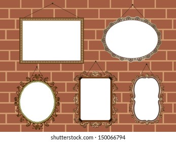 Vintage Picture Frames Vector Set