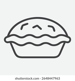 Vintage Pie Safe Line Art Illustration in Minimalist Style