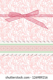 Vintage pink background for invitation, backdrop, card, new year brochure, banner, border, wallpaper, template, texture vector eps 10