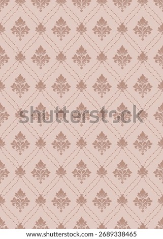 Vintage pink damask seamless pattern, elegant damask pattern vector wallpaper, classic damask pattern vector for Wallpaper, Fabric, Branding, Packaging, Invitations, Wedding, luxury design.