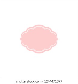 Vintage pink frame blank template. Retro frame vector design ornament.