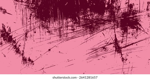 Vintage Pink and Maroon Grunge Background with Scratches