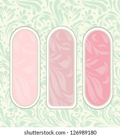 Vintage pink tags , new year brochure, banner, border, wallpaper, template, texture vector eps 10