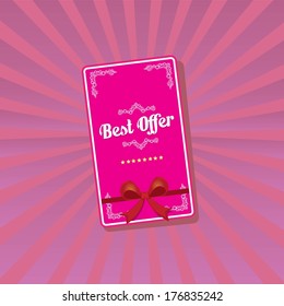 Vintage pink vector background with place for your text. retro color cover and postcard design template