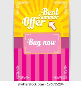 Vintage pink vector background with place for your text. retro color cover and postcard design template