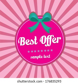 Vintage pink vector background with place for your text. retro color cover and postcard design template