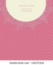 Vintage pink wedding card vector eps 10