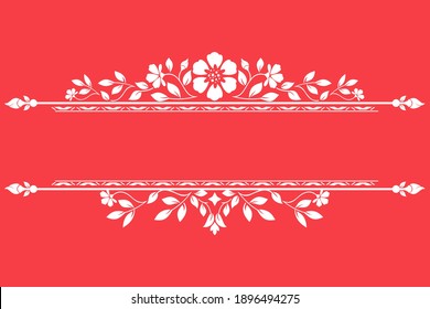 Vintage pink and white element. Graphic vector design. Damask graphic ornament