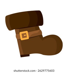Vintage Pirate Boot Estilo de couro clássico. Ilustração vetorial