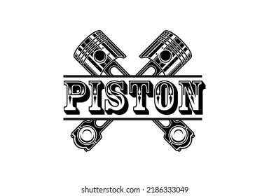 vintage Piston Engine Element vector design