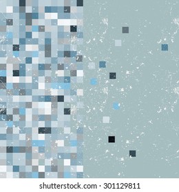 Vintage  pixel pattern.Geometric hipster retro background with place for your text. Retro triangle background. Colorful-mosaic-banner
