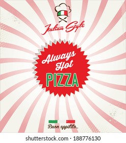 Vintage pizza background
