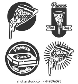 Vintage pizza emblems