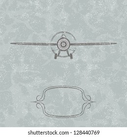 Vintage Plane background. Vector illustration