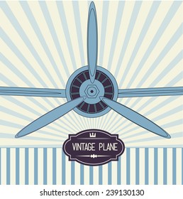 Vintage plane design element - vector illustration