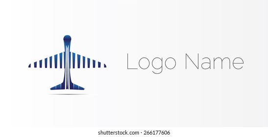 Vintage plane logo template