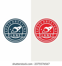 The vintage planet logo vector design is suitable as an identity logo or for printing on other media