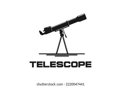 Vintage Planet Space Telescope for Science Logo Design