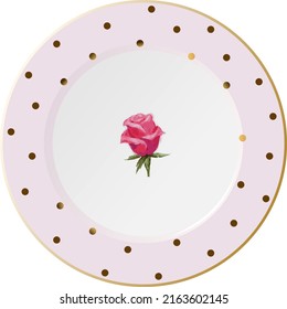 Vintage plate isolated vector illustration for design