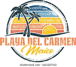 Vintage Playa del Carmen Mexico Vacation Design