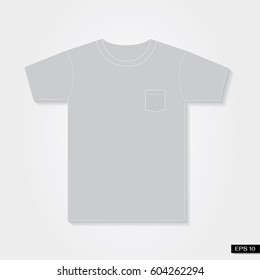 vintage pocket t shirt grey tone