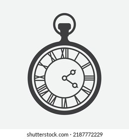 vintage pocket watch, retro pocket watch. symbols of time or business deadline countdown concept.