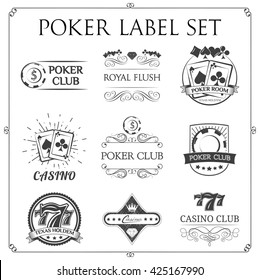 Vintage poker label. 