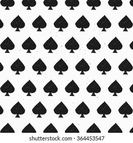 Vintage Poker Spades Pattern. Template for print, textile, cover, t-shirt, background, business or art works.
