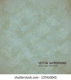 Vintage polka dot background. Vector Illustration.