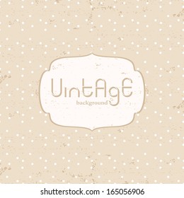 Vintage polka dot background (vector version)