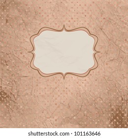 Vintage polka dot card. And also includes EPS 8 vector