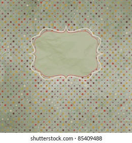 Vintage polka dot card. And also includes EPS 8 vector