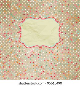 Vintage polka dot card. And also includes EPS 8 vector