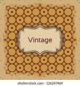 Vintage polka dot card. Vector illustration EPS10