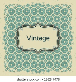 Vintage polka dot card. Vector illustration EPS10