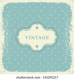 Vintage polka dot card. Vector illustration EPS10
