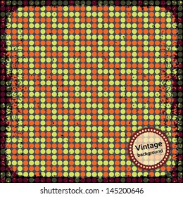 Vintage polka dot. Geometric pattern. Vector illustration EPS10