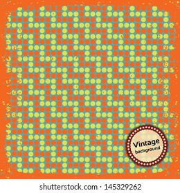 Vintage polka dot. Geometric pattern. Vector illustration EPS10