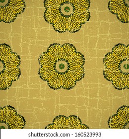 Vintage polka dot  pattern with flower for Congratulation card, menu and Invitation card