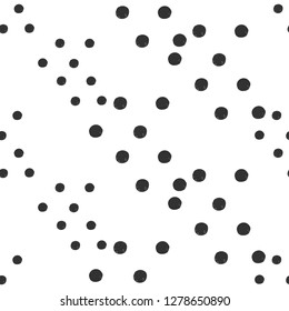 Vintage polka dot pattern. Vector seamless background. Elegant traditional decoration on white backdrop.