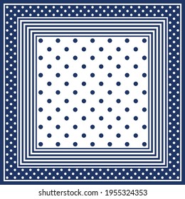 Vintage polka dot scarf pattern. EPS10 Illustration.