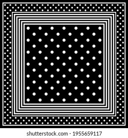 Vintage polka dot scarf pattern. EPS10 Illustration.